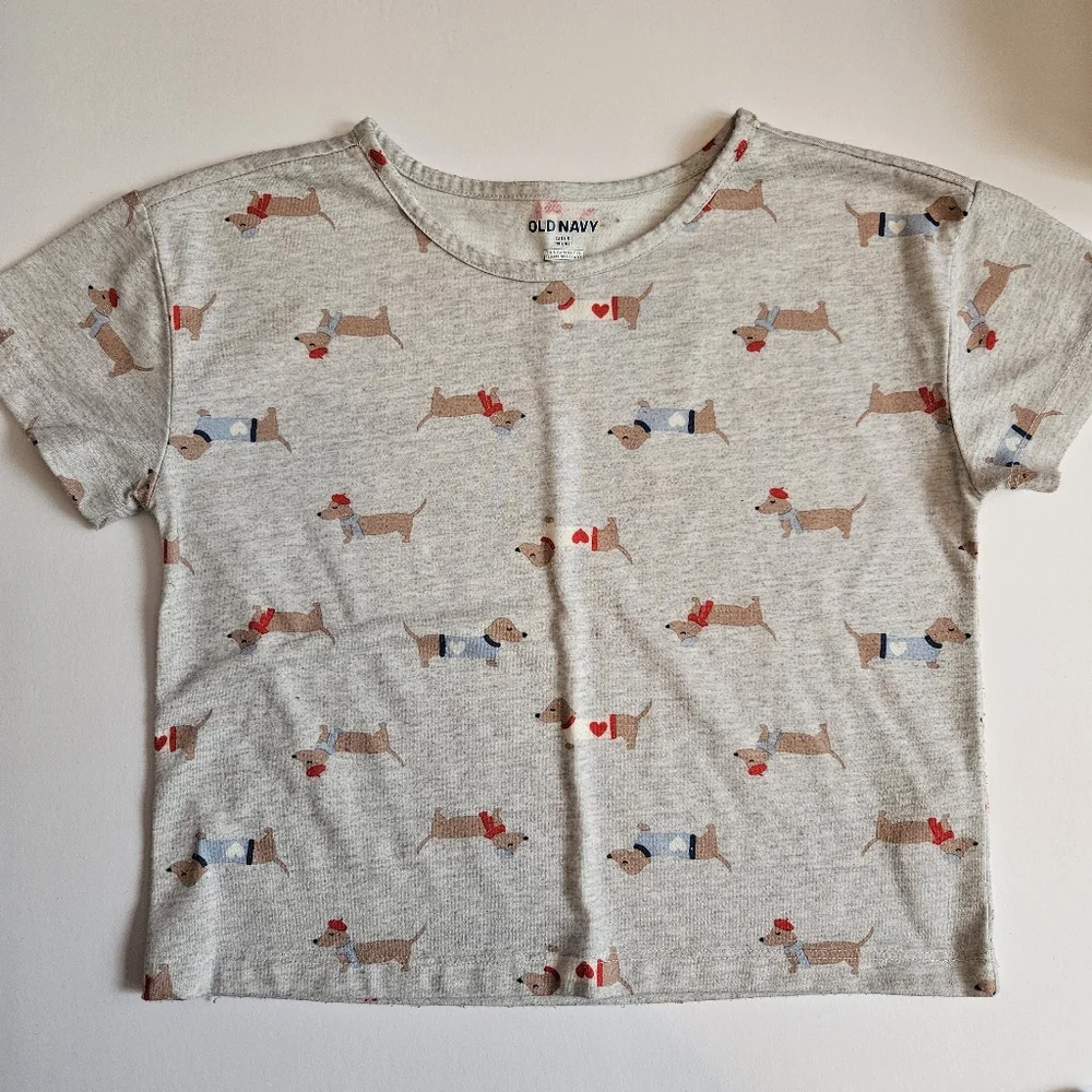 Old Navy Girls Dog Dachshund Pajamas Medium
